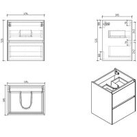 Тумба под раковину BelBagno Pietra Mini 50 подвесная Bianco Lucido арт-PIETRA MINI-500-2C-SO-BL — фото 5, Тумбы под раковину