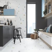 Керамическая плитка Керамин Сагано 1 Белая напольная 40х40 см арт-СК000039315 — фото 5, Керамическая плитка