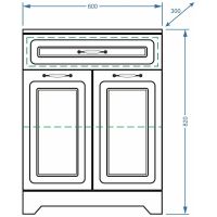 Тумба Stella Polar Кармела 60 Ольха белая арт-SP-00000190 — фото 4, Комоды и тумбы для ванной комнаты