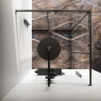 Душевой уголок AM.PM Func 90x90 профиль Черный матовый стекло прозрачное арт-W84G-403-9090-BТ — фото 9, Квадратные душевые уголки