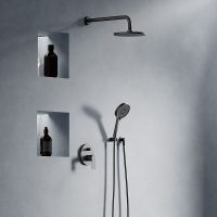 Душевая система Damixa Apollo Черная матовая арт-947520300 — фото 9, Встраиваемые душевые комплекты