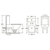 Унитаз компакт Ceruttispa Elleros CT с бачком и сиденьем Микролифт арт-10093 — фото 9, Напольные унитазы