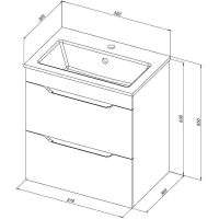 Товар: Тумба под раковину Aquanet Практика 60 подвесная Маренго арт-330458 - фото 13 Тумба под раковину Aquanet Практика 60 подвесная Маренго арт-330458 — фото 13, Тумбы под раковину