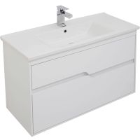 Товар: Комплект мебели для ванной Aquanet Модена 100 Белый глянец арт-199303 - фото 2 Комплект мебели для ванной Aquanet Модена 100 Белый глянец арт-199303 — фото 2, Комплекты мебели для ванной