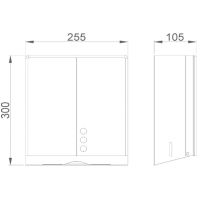 Диспенсер для бумажных полотенец Nofer Черный матовый арт-04046.N — фото 2, Диспенсеры бумажных полотенец