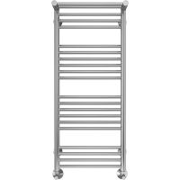 Водяной полотенцесушитель Terminus Аврора П20 400x1000 с полкой Хром, нижнее подключение, G 1/2" ВР, с угловым соединением арт-4670078529435 — фото 2, Водяные полотенцесушители