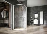 Душевой уголок Ravak Nexty NSKK3-100 100x100 профиль Белый стекло Transparent арт-3O6AA100Z1 — фото 2, Душевые уголки четверть круга