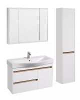 Зеркальный шкаф Aquaton Нортон 100 Белый глянец арт-1A249302NT010 — фото 3, Зеркальные шкафы в ванную