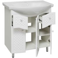 Тумба под раковину Runo Милано 75 Белая арт-УТ000002088 — фото 3, Тумбы под раковину