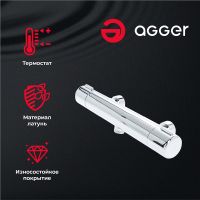 Душевая система Agger Thermo с термостатом Хром арт-A2492200 — фото 4, Душевые стойки