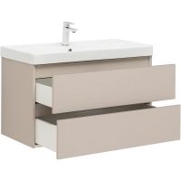 Тумба под раковину Aquanet Вега 2.0 90 подвесная Бежевая арт-337944 — фото 8, Тумбы под раковину