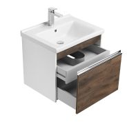 Тумба под раковину Aquaton Капри 60 подвесная Таксония темная арт-1A230101KPDB0 — фото 2, Тумбы под раковину