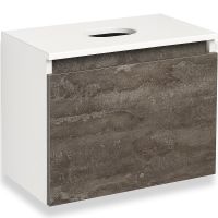 Тумба под раковину Runo Бари 50 подвесная Железный камень Белая арт-00-00001377 — фото 7, Тумбы под раковину