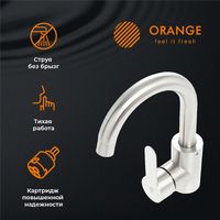 Товар: Смеситель для раковины Orange Steel Никель арт-M99-011ni - фото 2 Смеситель для раковины Orange Steel Никель арт-M99-011ni — фото 2, Смесители для раковины