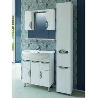 Шкаф пенал Vigo Callao 30 с бельевой корзиной Белый арт-pn.CAL.30 — фото 2, Пеналы для ванной комнаты