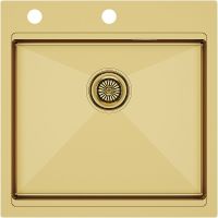 Кухонная мойка Paulmark Kroner-PRO 51 Брашированное золото арт-PM705151-BG — фото 1, Кухонные мойки
