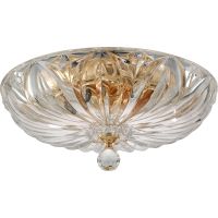 Потолочный светильник Crystal Lux Прозрачный Золото арт-DENIS D400 GOLD — фото 1, Накладные светильники