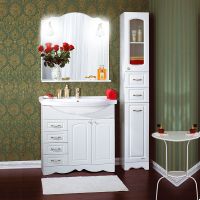 Тумба под раковину Бриклаер Анна 90 Белая глянцевая арт-4627125412172 — фото 2, Тумбы под раковину