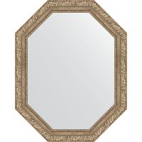 Зеркало Evoform Octagon 75x95 в багетной раме - Виньетка античное серебро 85 мм арт-BY 7152 — фото 1, Зеркала в ванную комнату