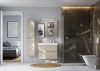 Зеркальный шкаф Roca Oleta 80 с подсветкой Капучино арт-A857647515 — фото 5, Зеркальные шкафы в ванную