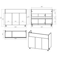 Тумба с раковиной Misty Чегет 105 Белая глянцевая арт-УТ000013354 — фото 8, Тумбы с раковиной
