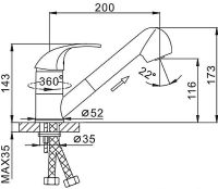 Смеситель для кухни Frap H03 Хром арт-F6003 — фото 12, Смесители для кухни