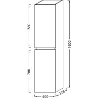 Товар: Шкаф пенал Jacob Delafon Tolbiac 40 подвесной Дуб давос арт-EB2385-E75 - фото 3 Шкаф пенал Jacob Delafon Tolbiac 40 подвесной Дуб давос арт-EB2385-E75 — фото 3, Пеналы для ванной комнаты