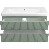 Тумба с раковиной Brevita Victory 105 подвесная Зеленая матовая арт-УТ000016000 — фото 4, Тумбы с раковиной