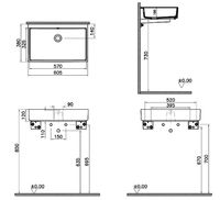 Товар: Раковина-чаша Vitra ArchiPlan 60 Белая арт-7404B003-0012 - фото 2 Раковина-чаша Vitra ArchiPlan 60 Белая арт-7404B003-0012 — фото 2, Раковины накладные