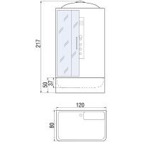 Душевая кабина River Vitim 120x80 МТ с поддоном арт-10000003204 — фото 3, Душевые кабины