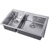 Кухонная мойка ZorG Steel Hammer 78 Нержавеющая сталь арт-SH 78-2-51-R — фото 1, Кухонные мойки