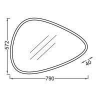 Зеркало Jacob Delafon Nouvelle Vague 80 с подсветкой с подогревом и ИК-выключателем арт-EB3049-NF — фото 3, Зеркала в ванную комнату