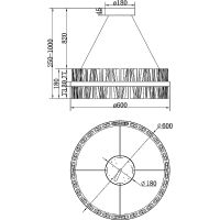 Подвесной светильник Maytoni Modern Mirage Прозрачный Латунь арт-MOD173PL-L45BS3K — фото 6, Подвесные светильники