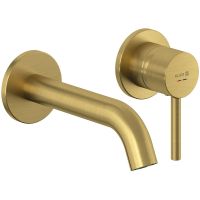 Смеситель для раковины Kludi Bozz Золото брашированное арт-38244N076S — фото 1, Смесители для раковины