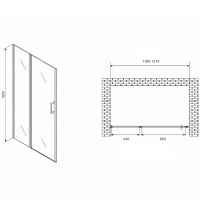 Товар: Душевая дверь Abber Sonnenstrand 120 профиль Хром стекло матовое арт-AG04120MS - фото 4 Душевая дверь Abber Sonnenstrand 120 профиль Хром стекло матовое арт-AG04120MS — фото 4, Распашные душевые двери