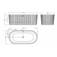 Товар: Акриловая ванна Esbano Tortuga 170x80 Белая без гидромассажа арт-ESVATORTW - фото 4 Акриловая ванна Esbano Tortuga 170x80 Белая без гидромассажа арт-ESVATORTW — фото 4, Акриловые ванны