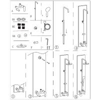 Душевая система Aquanet Passion S3 AF300-72-S-B Черная матовая арт-261839 — фото 3, Душевые стойки
