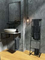 Зеркало 1MarKa Grunge Loft 60П Черное арт-Ц0000007990 — фото 3, Зеркала в ванную комнату