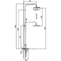 Душевая система Frap Хром арт-F24004 — фото 5, Душевые стойки