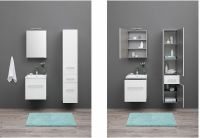 Шкаф пенал Aquanet Порто 35 R подвесной Белый арт-195732 — фото 5, Пеналы для ванной комнаты