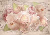 Фреска Ortograf Цветы 33263 Фактура бархат FX Флизелин (3,8*2,7) Розовый/Бежевый/Зеленый, Цветы арт-33263 (бархат FX) — фото 2, Фрески