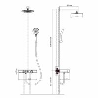 Товар: Душевая система Berges Morans Черная матовая арт-075004 - фото 5 Душевая система Berges Morans Черная матовая арт-075004 — фото 5, Встраиваемые душевые комплекты