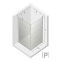 Душевой уголок New Trendy New Soleo Black 90х90 R профиль Черный стекло прозрачное арт-D-0285A/D-0121B — фото 7, Квадратные душевые уголки