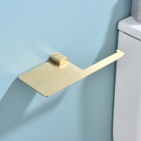 Держатель туалетной бумаги Raglo с полкой Золото матовое арт-R301.03.03 — фото 9, Держатели туалетной бумаги