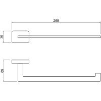 Полотенцедержатель Schein Klimt Черный матовый арт-9250MB — фото 2, Полотенцедержатели