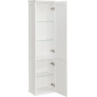 Шкаф пенал ASB-Woodline Венеция 40 подвесной Белый с патиной Серебро арт-11965 — фото 3, Пеналы для ванной комнаты