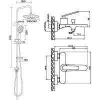 Душевая система Agger Хром арт-A2695000 — фото 15, Душевые стойки