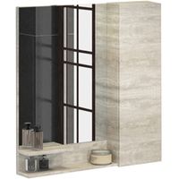 Зеркало со шкафом Comforty Верона 90 Дуб белый арт-00004136714 — фото 1, Зеркальные шкафы в ванную