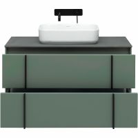 Тумба под раковину Allen Brau Reality 100 подвесная Олива матовая арт-1.32007.CGM — фото 11, Тумбы под раковину