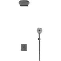 Душевая система Vincea Inspire с термостатом Вороненая сталь арт-VSFW-3I21T1GM — фото 2, Встраиваемые душевые комплекты